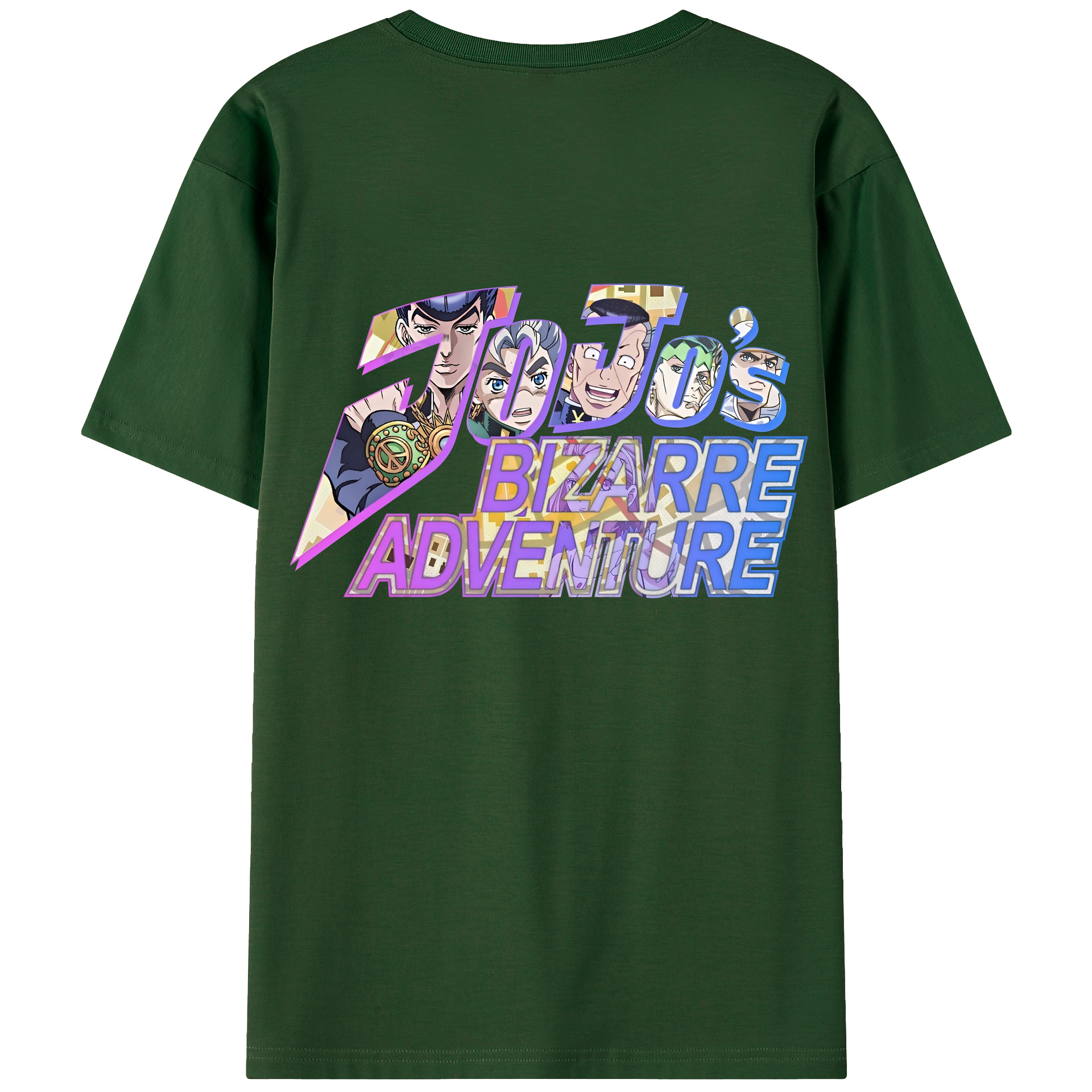（画像用） ジョジョの奇妙な冒険 JoJo's Bizarre Adventure 綿100％半袖Tシャツ（背面プリント）